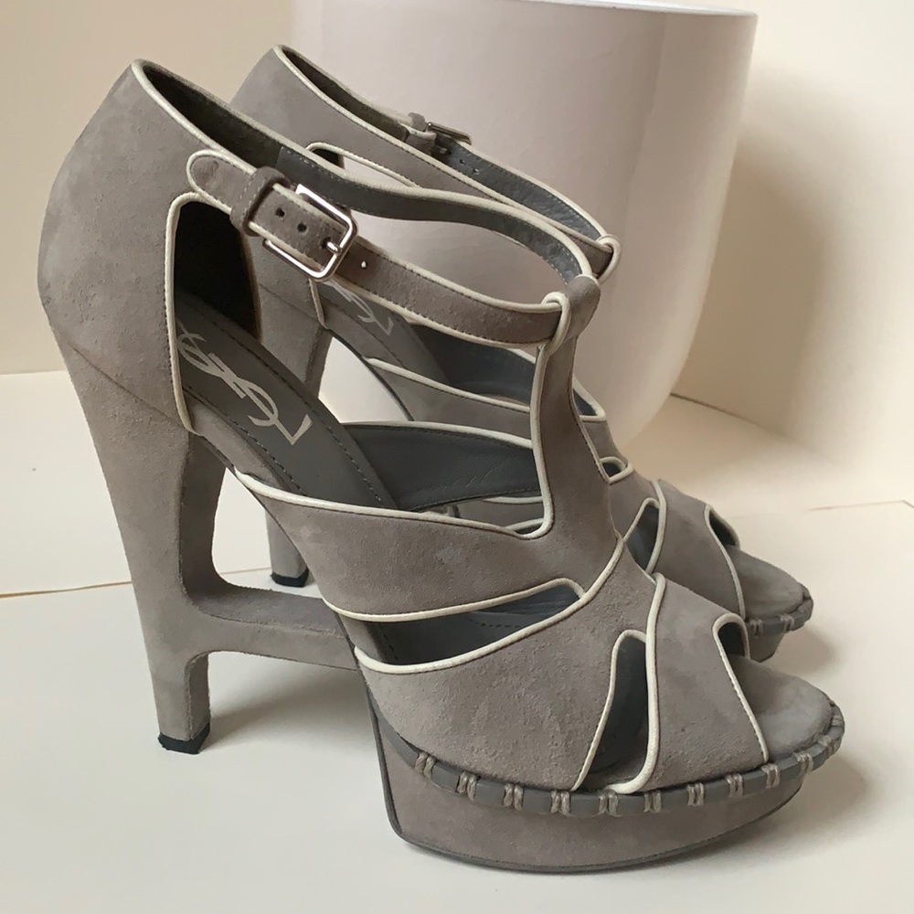 Yves Saint Laurent T-Strap Sandals Heels